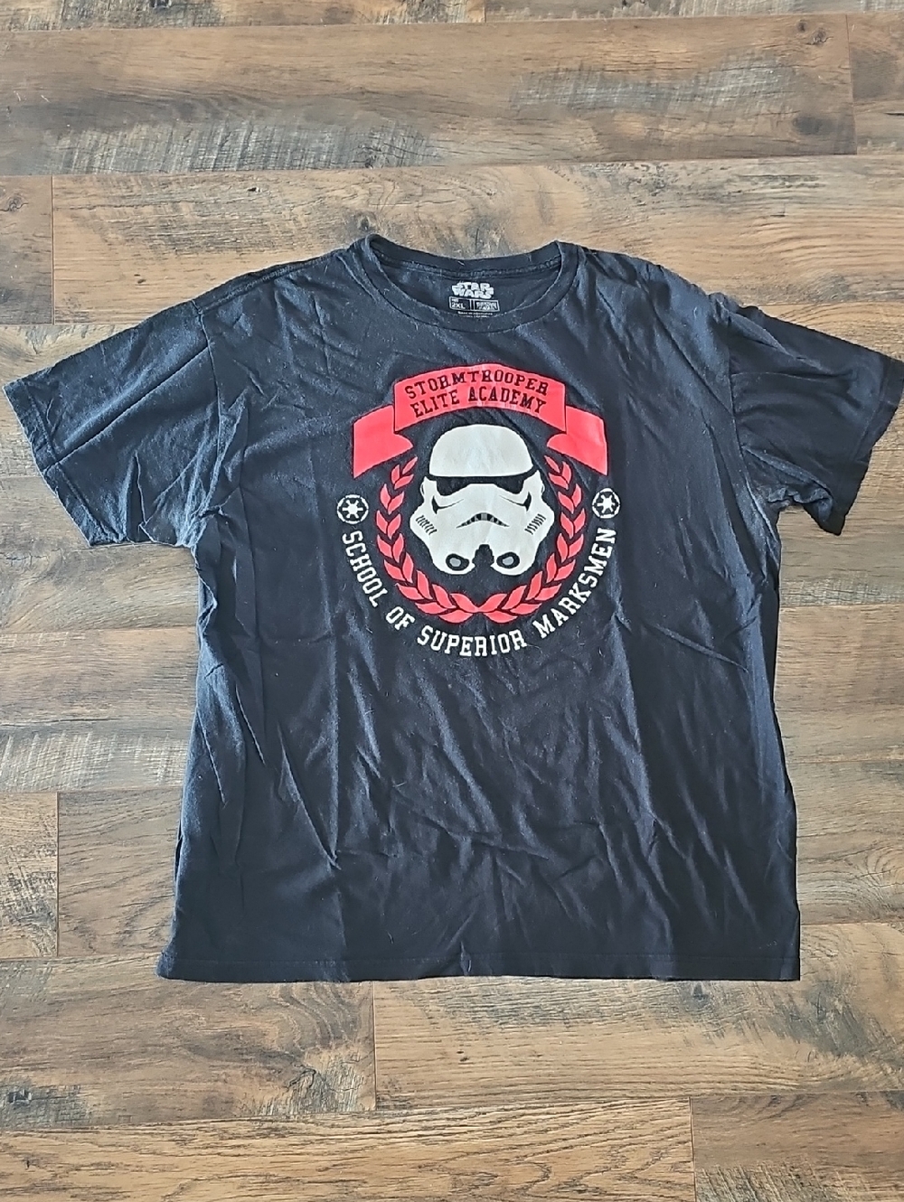 Star Wars Black Tee with Red Stormtrooper Crest